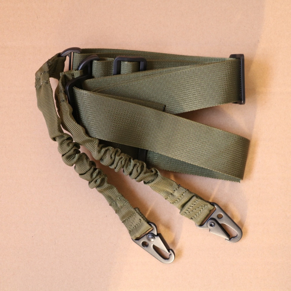 Ремень двухточечный с карабином олива